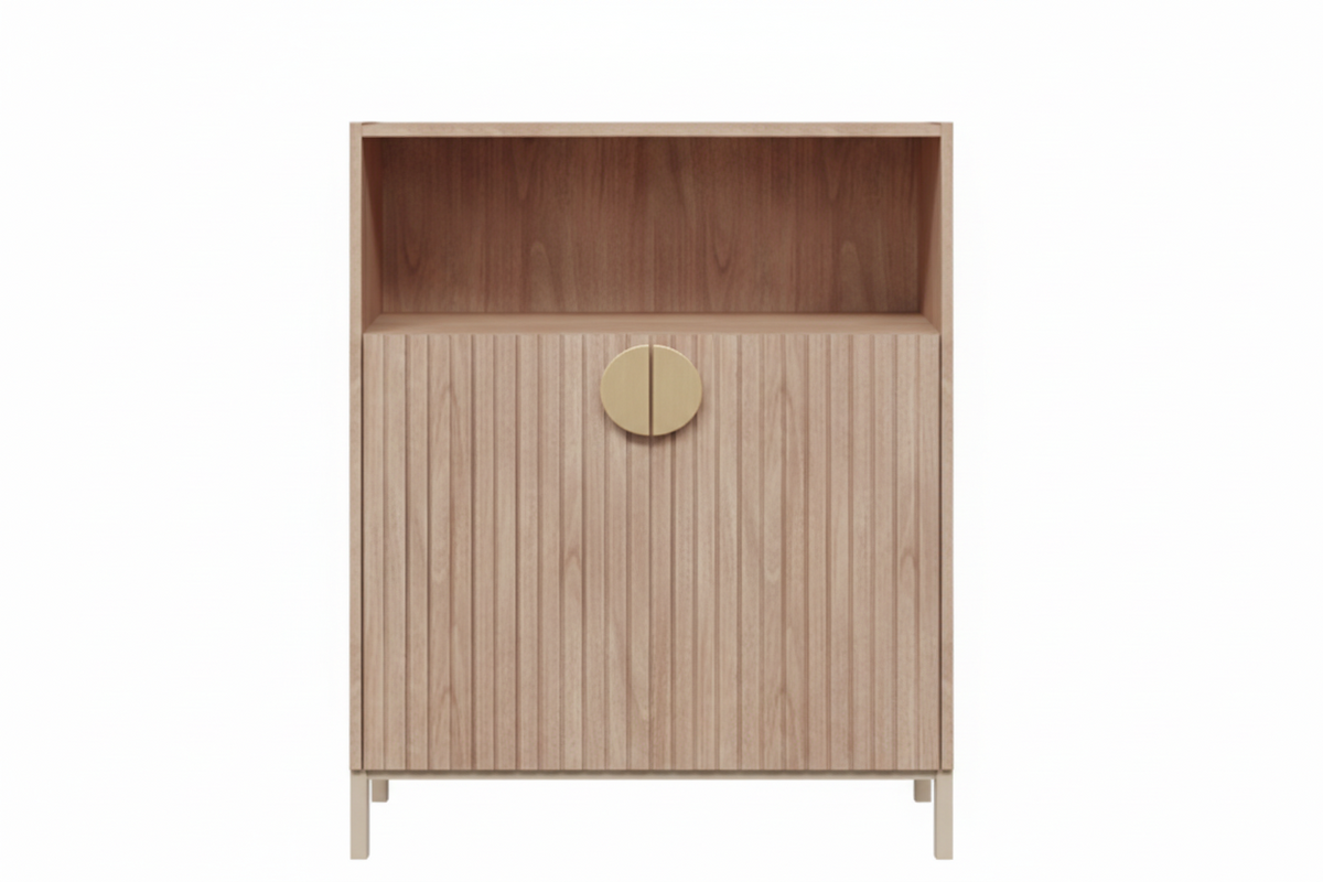 DD Honey Metal Base 2 Door Cupboard
