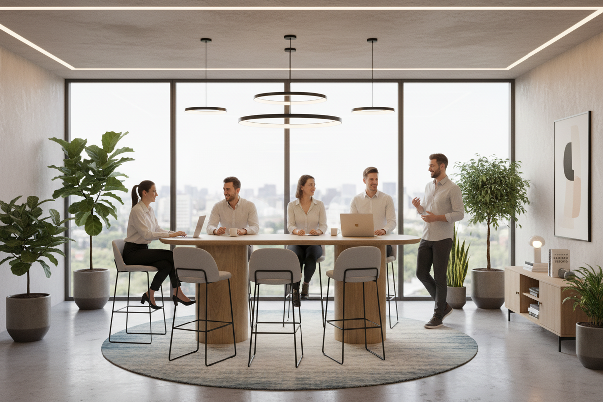 DD Huxley Cylindrical Leg High Table