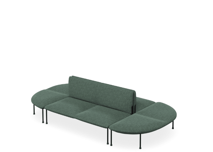 DD Bowral Fabric Upholstered 8 Seater Oval Breakout Seating