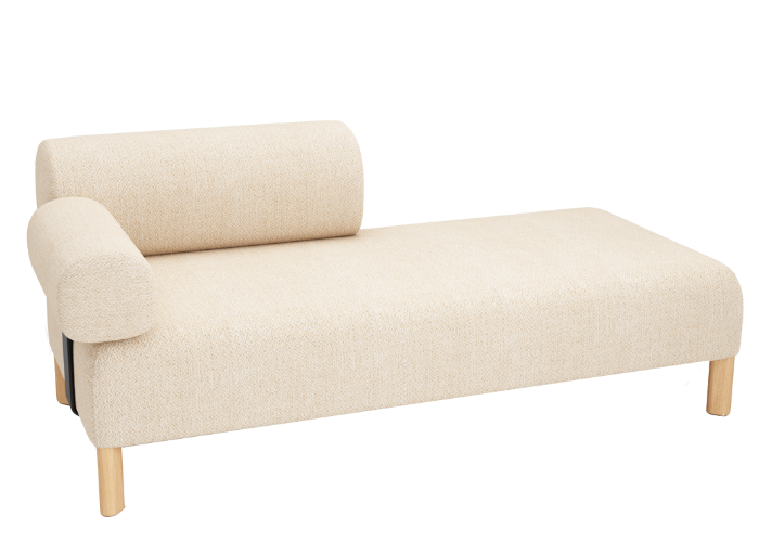 DD Cailloux 2 Seater Fabric Breakout Sofa with 1 Backrest & 1 Armrest