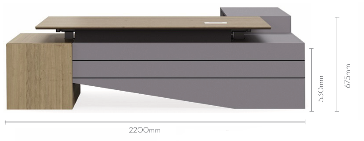 DD ID Selectric Height Adjustable Executive Desk