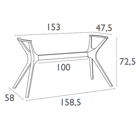 FL Ibiza Hospitality Table Legs