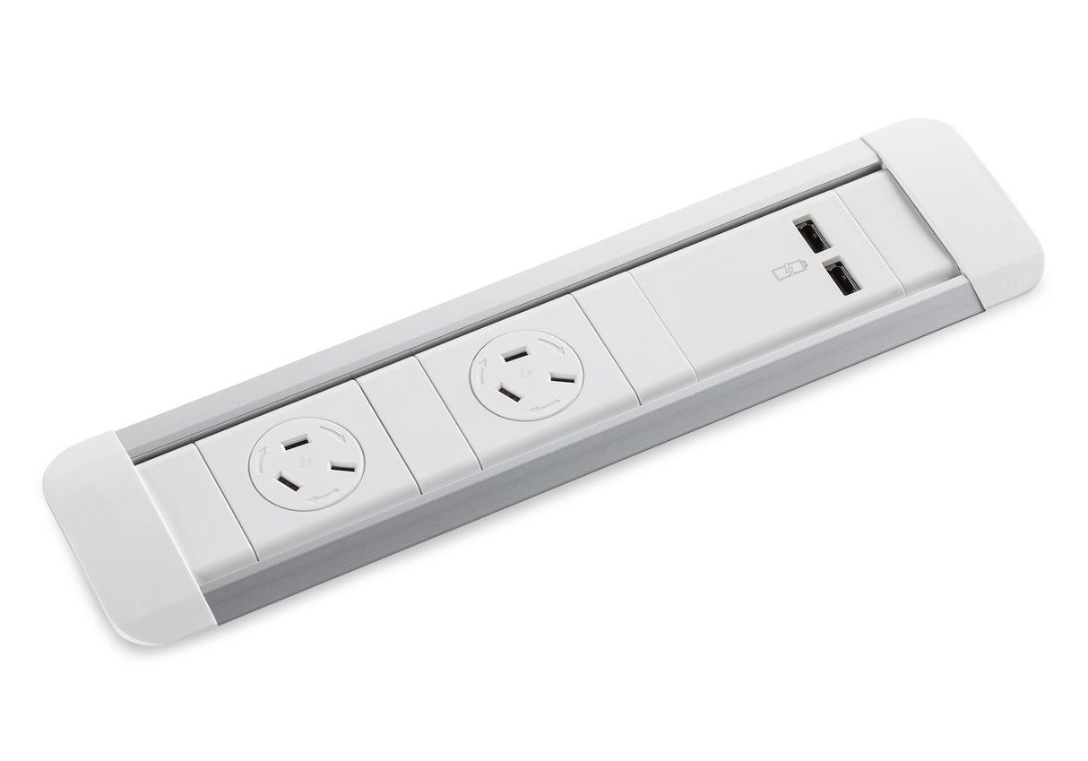 CM Centra In-Desk Unit with 2 GPO With Rotating Cover & 2 USB Fast Charge