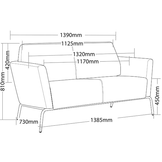 ST Jaden PU Leather 2 Seater Breakout Sofa