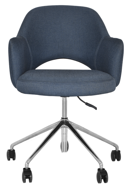 EZ ARM CHAIR ALBURY CASTOR V2 POLISHED ALUM