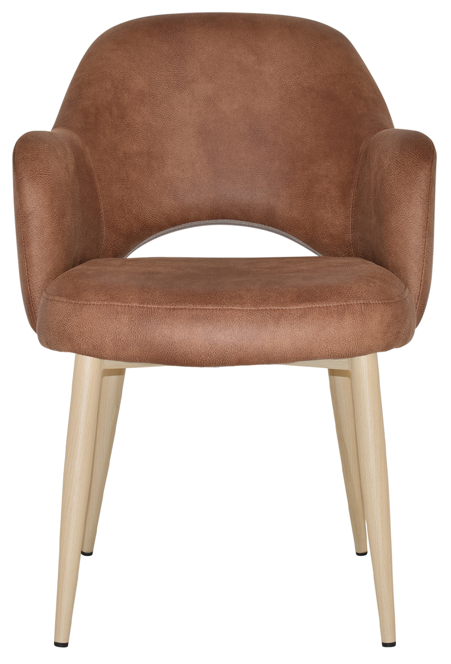 EZ Albury Birch Colour Metal Leg Upholstered Hospitality Dining Armchair