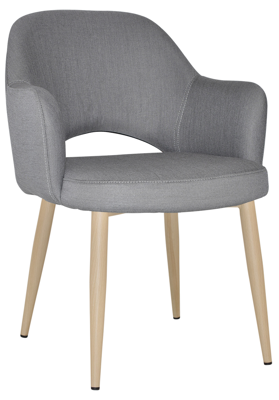 EZ Albury Birch Colour Metal Leg Upholstered Hospitality Dining Armchair