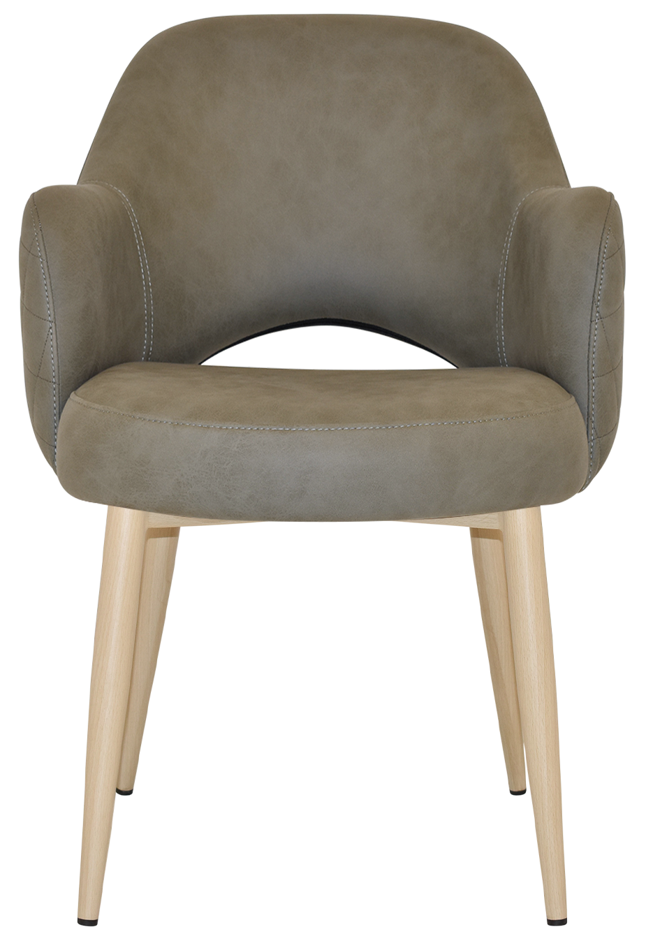 EZ Albury Birch Colour Metal Leg Upholstered Hospitality Dining Armchair
