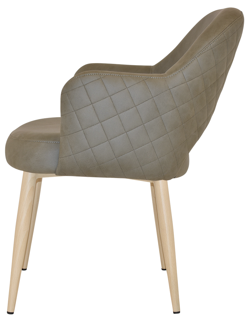 EZ Albury Birch Colour Metal Leg Upholstered Hospitality Dining Armchair