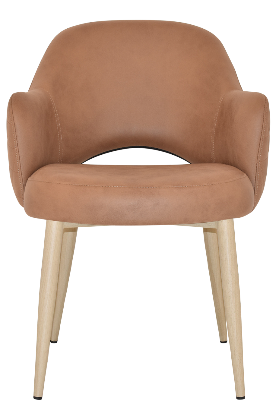 EZ Albury Birch Colour Metal Leg Upholstered Hospitality Dining Armchair