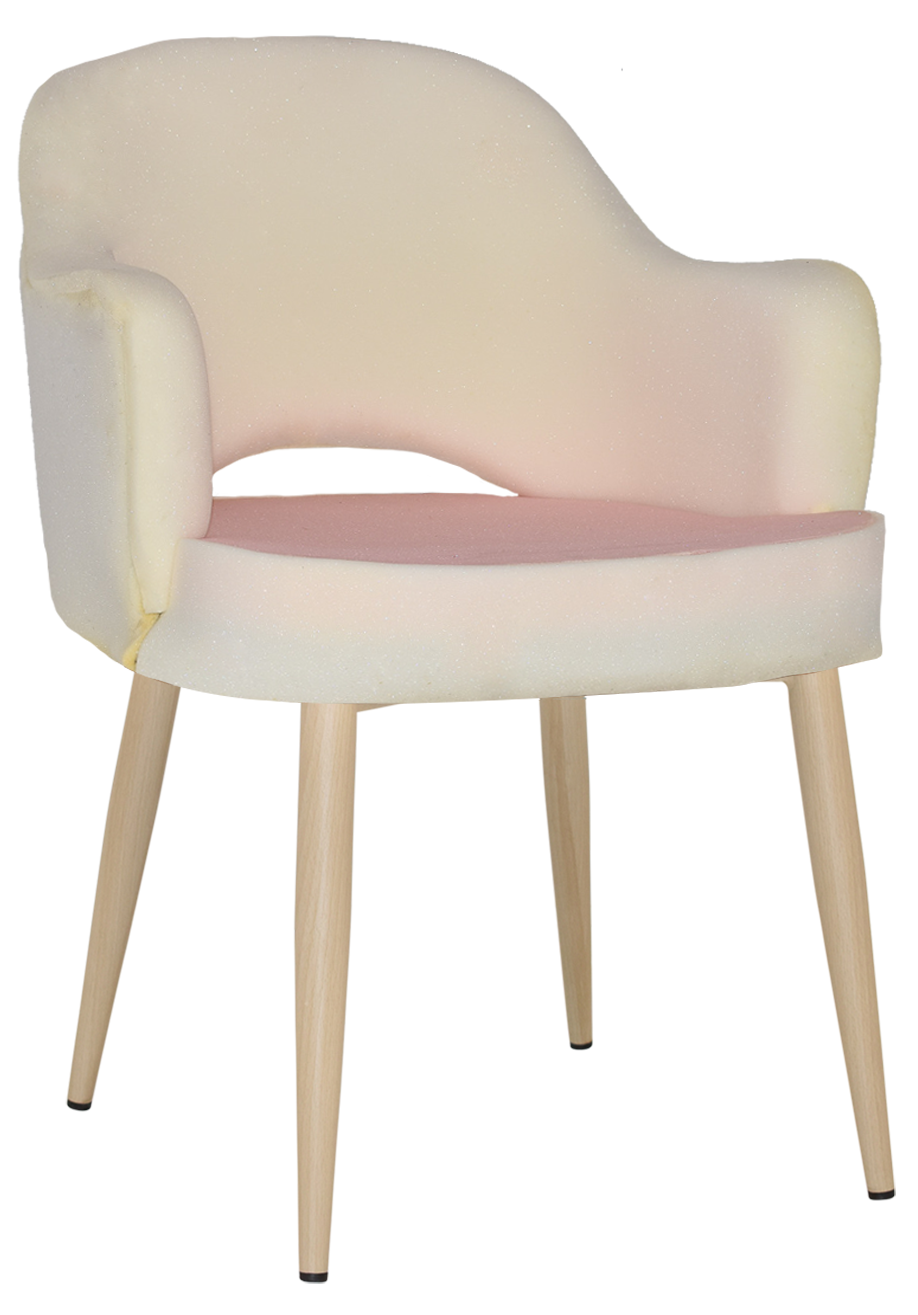 EZ Albury Birch Colour Metal Leg Upholstered Hospitality Dining Armchair