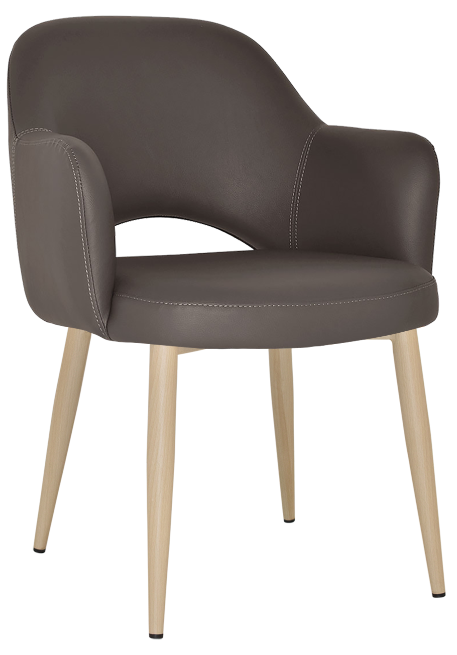 EZ Albury Birch Colour Metal Leg Upholstered Hospitality Dining Armchair