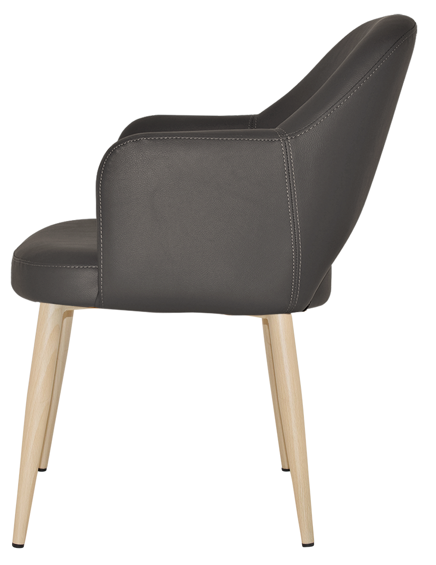 EZ Albury Birch Colour Metal Leg Upholstered Hospitality Dining Armchair