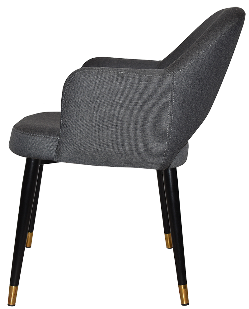 EZ ARM CHAIR ALBURY METAL (SLIM) BLACK BRASS