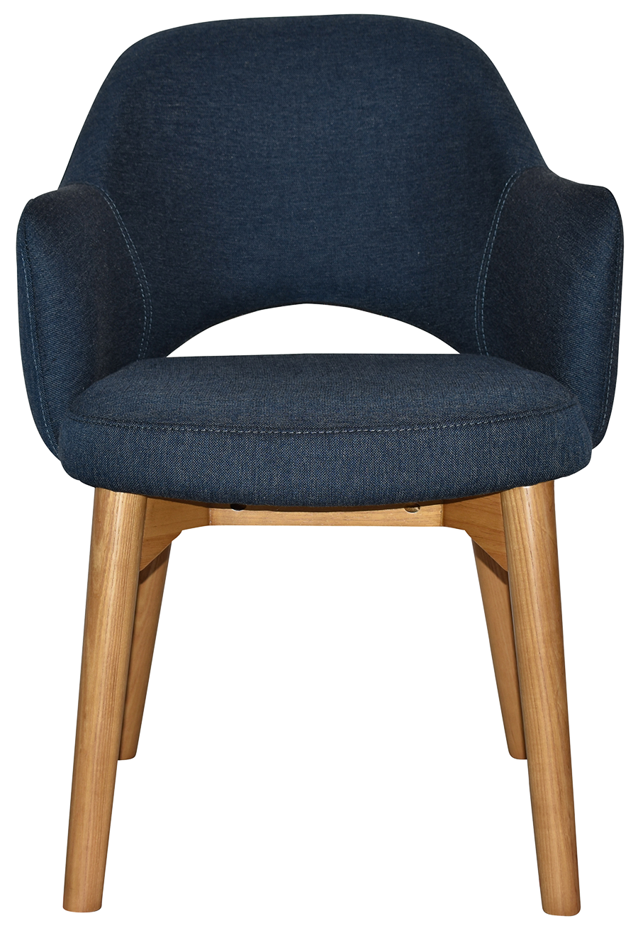 EZ Albury Solid Timber Oak Stained Upholstered Hospitality Dining Armchair
