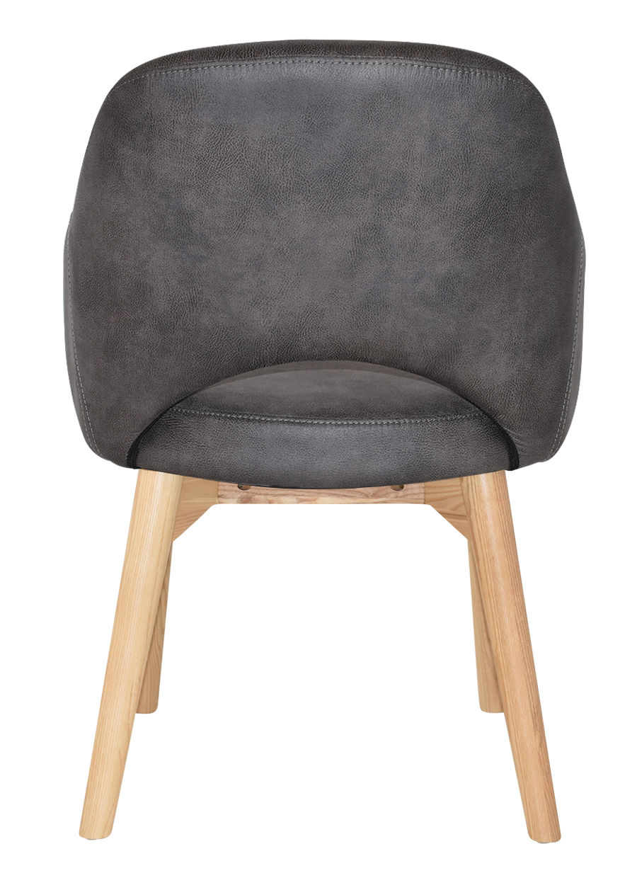 EZ Albury Solid Timber Natural Stained Upholstered Hospitality Dining Armchair