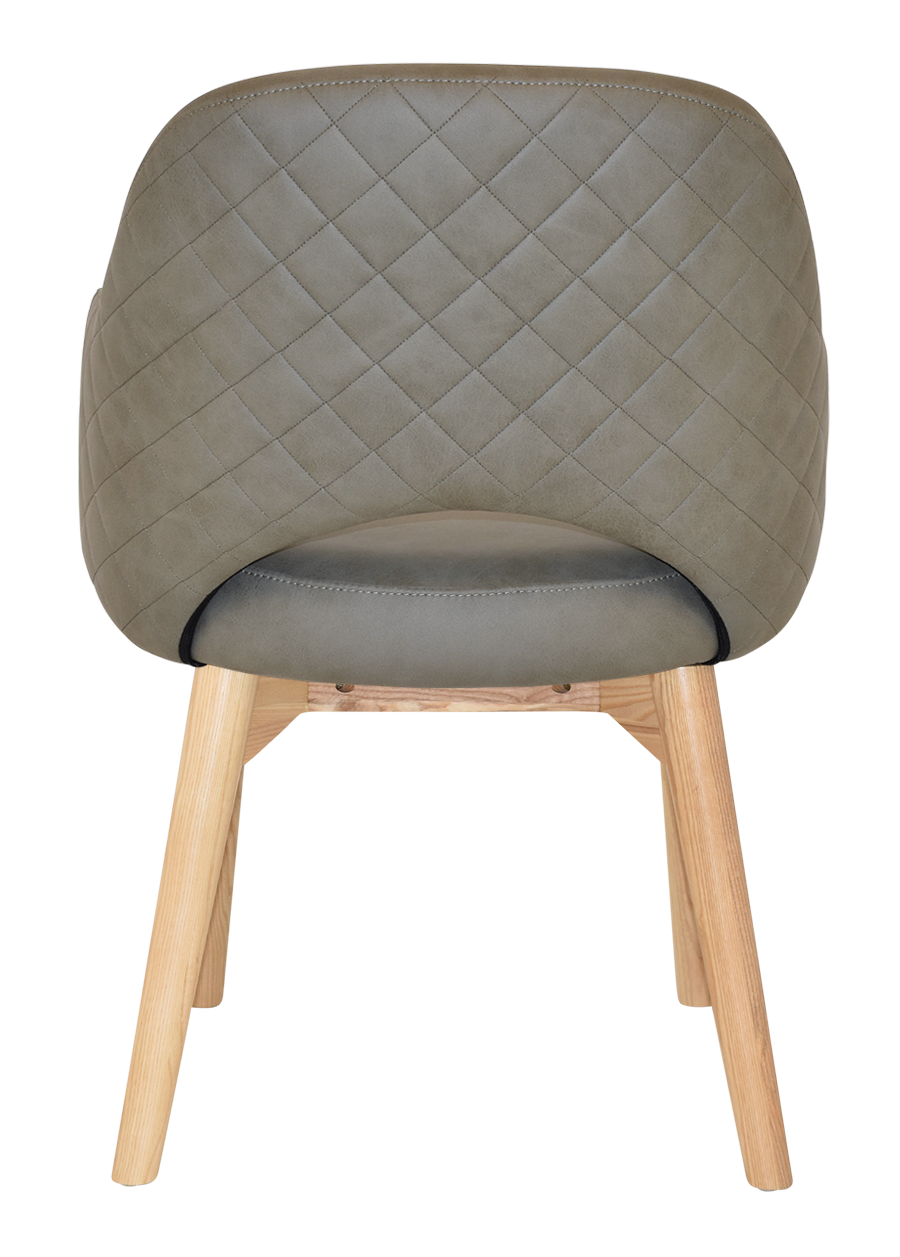 EZ Albury Solid Timber Natural Stained Upholstered Hospitality Dining Armchair