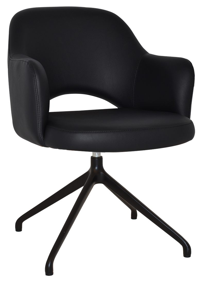 EZ ARM CHAIR ALBURY TRESTLE V2 BLACK