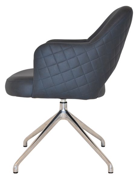 EZ ARM CHAIR ALBURY TRESTLE V2 POLISHED ALU