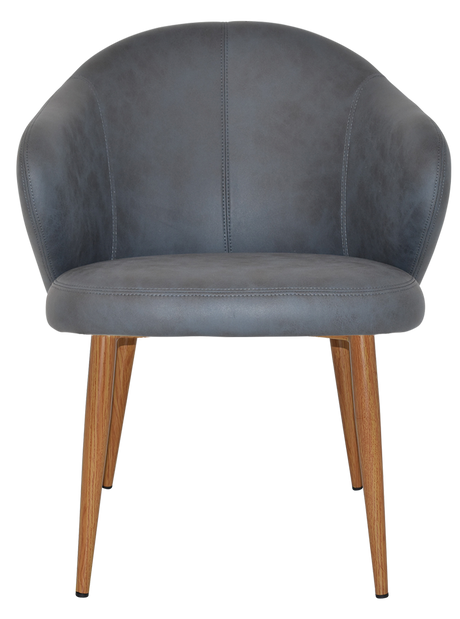 EZ ARM CHAIR HUGO METAL LIGHTOAK