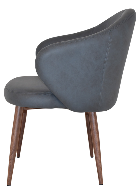 EZ ARM CHAIR HUGO METAL LIGHT WALNUT