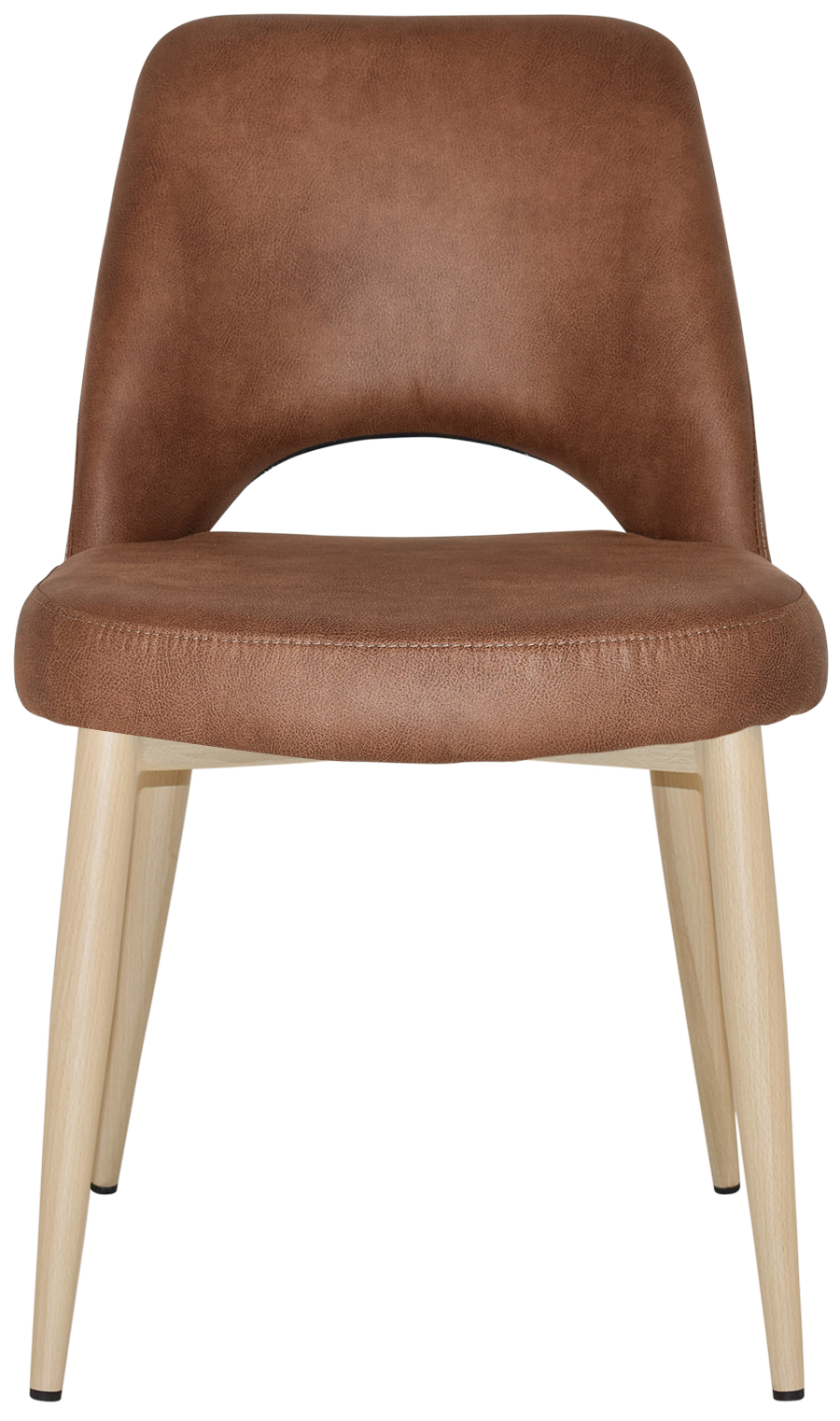 EZ Albury Birch Stained Metal Leg Upholstered Hospitality Dining Chair
