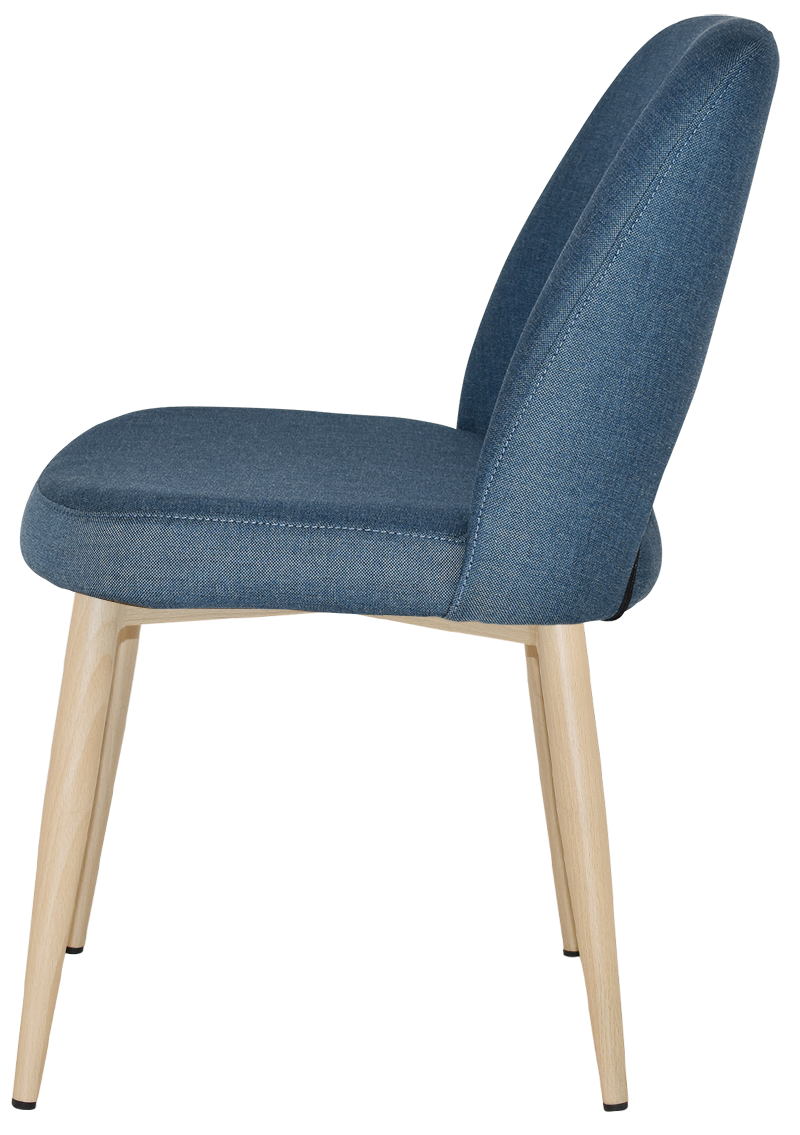 EZ Albury Birch Stained Metal Leg Upholstered Hospitality Dining Chair