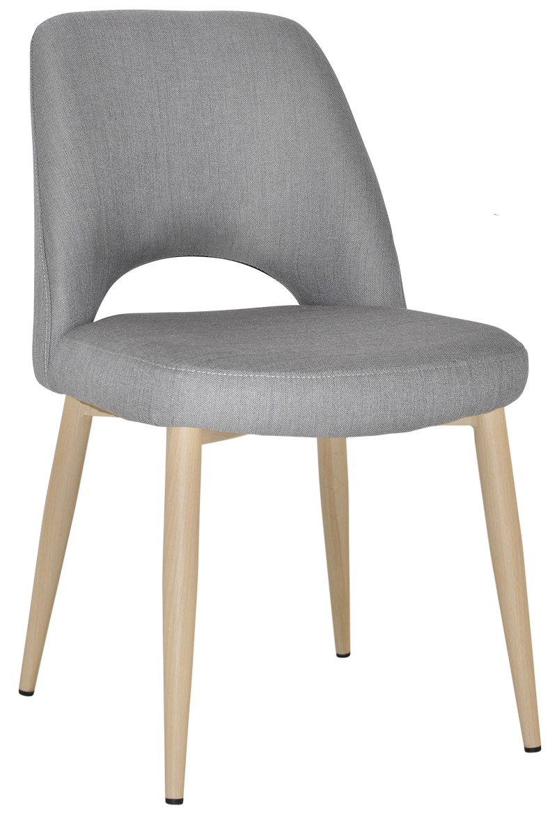 EZ Albury Birch Stained Metal Leg Upholstered Hospitality Dining Chair