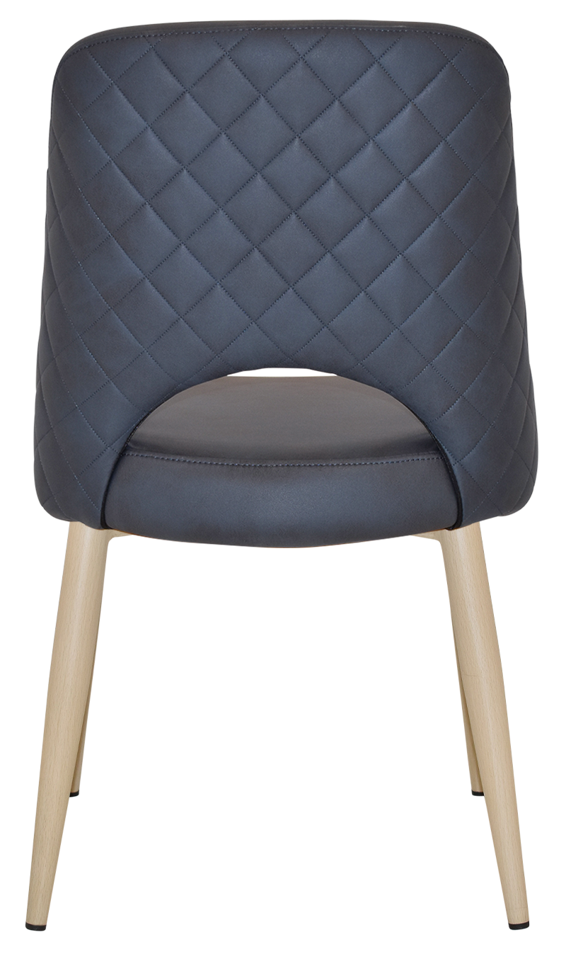 EZ Albury Birch Stained Metal Leg Upholstered Hospitality Dining Chair