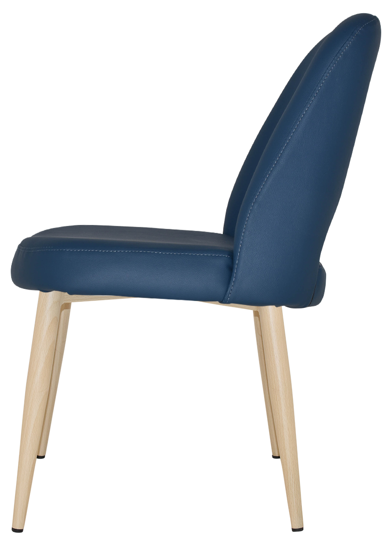 EZ Albury Birch Stained Metal Leg Upholstered Hospitality Dining Chair