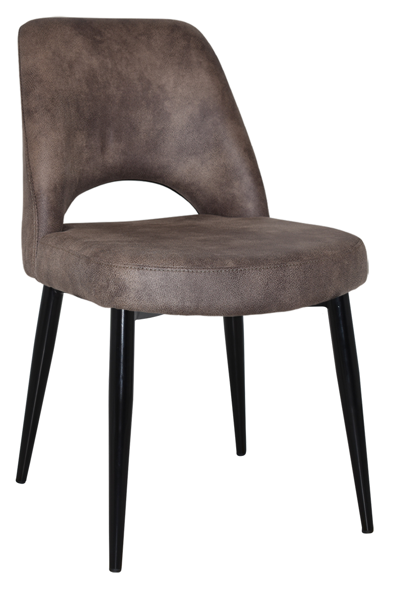 EZ Albury Black Metal Leg Upholstered Hospitality Dining Chair