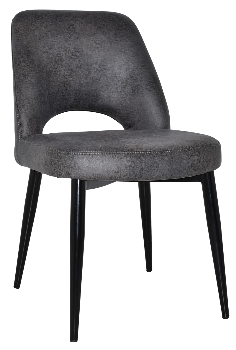 EZ Albury Black Metal Leg Upholstered Hospitality Dining Chair