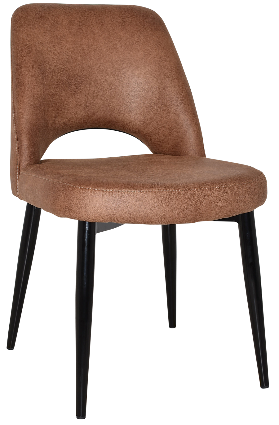 EZ Albury Black Metal Leg Upholstered Hospitality Dining Chair
