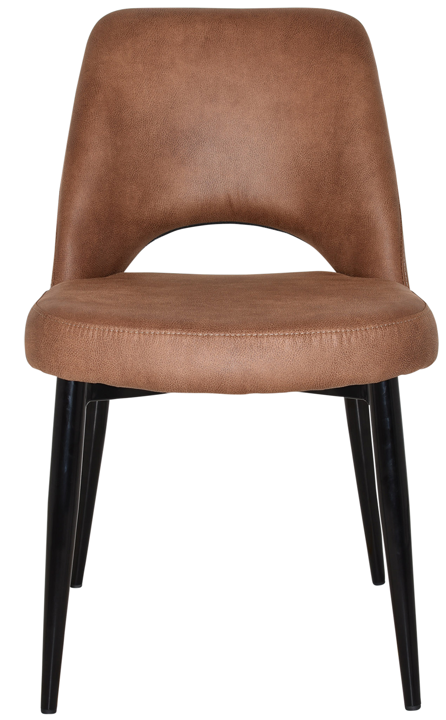 EZ Albury Black Metal Leg Upholstered Hospitality Dining Chair