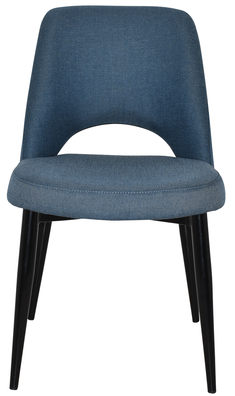 EZ Albury Black Metal Leg Upholstered Hospitality Dining Chair