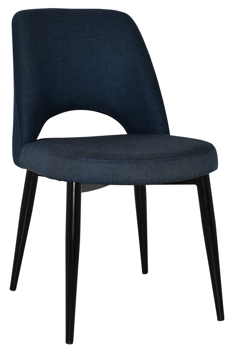 EZ Albury Black Metal Leg Upholstered Hospitality Dining Chair
