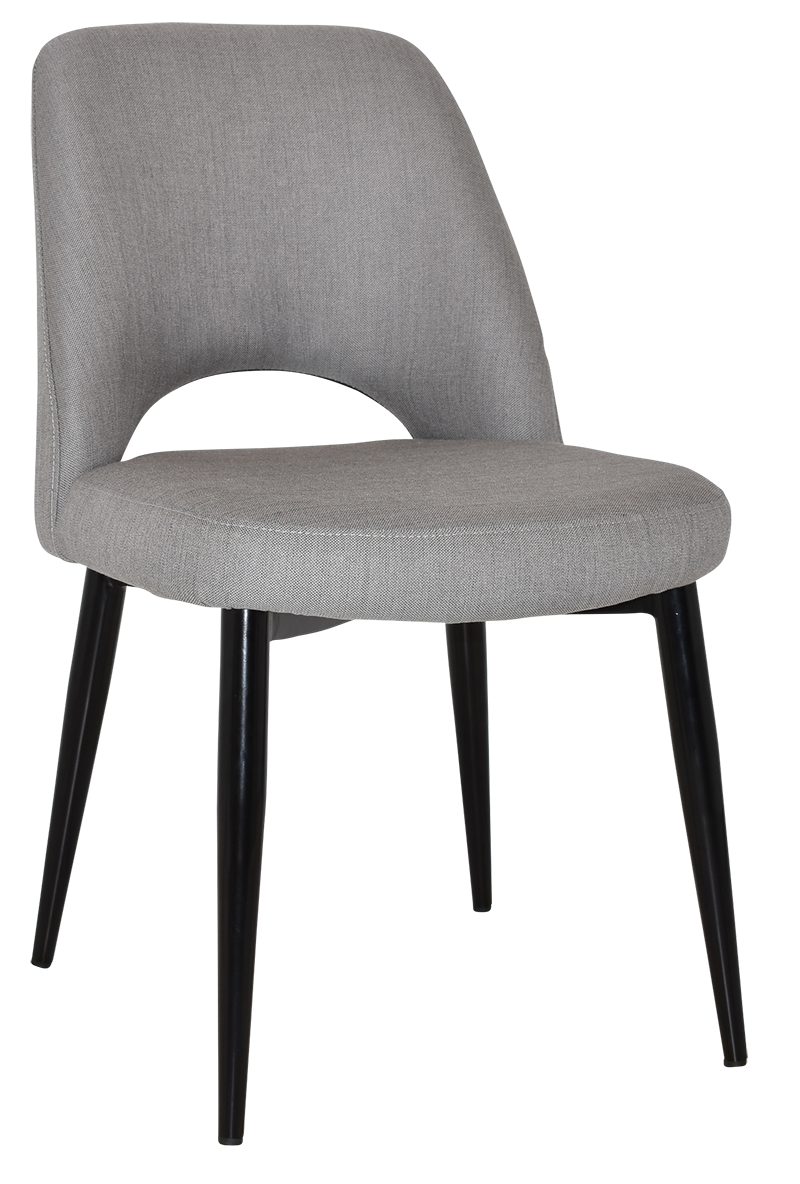 EZ Albury Black Metal Leg Upholstered Hospitality Dining Chair