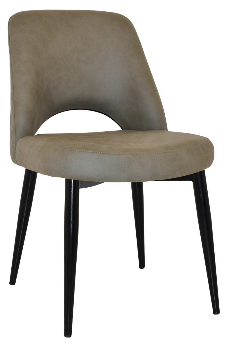 EZ Albury Black Metal Leg Upholstered Hospitality Dining Chair