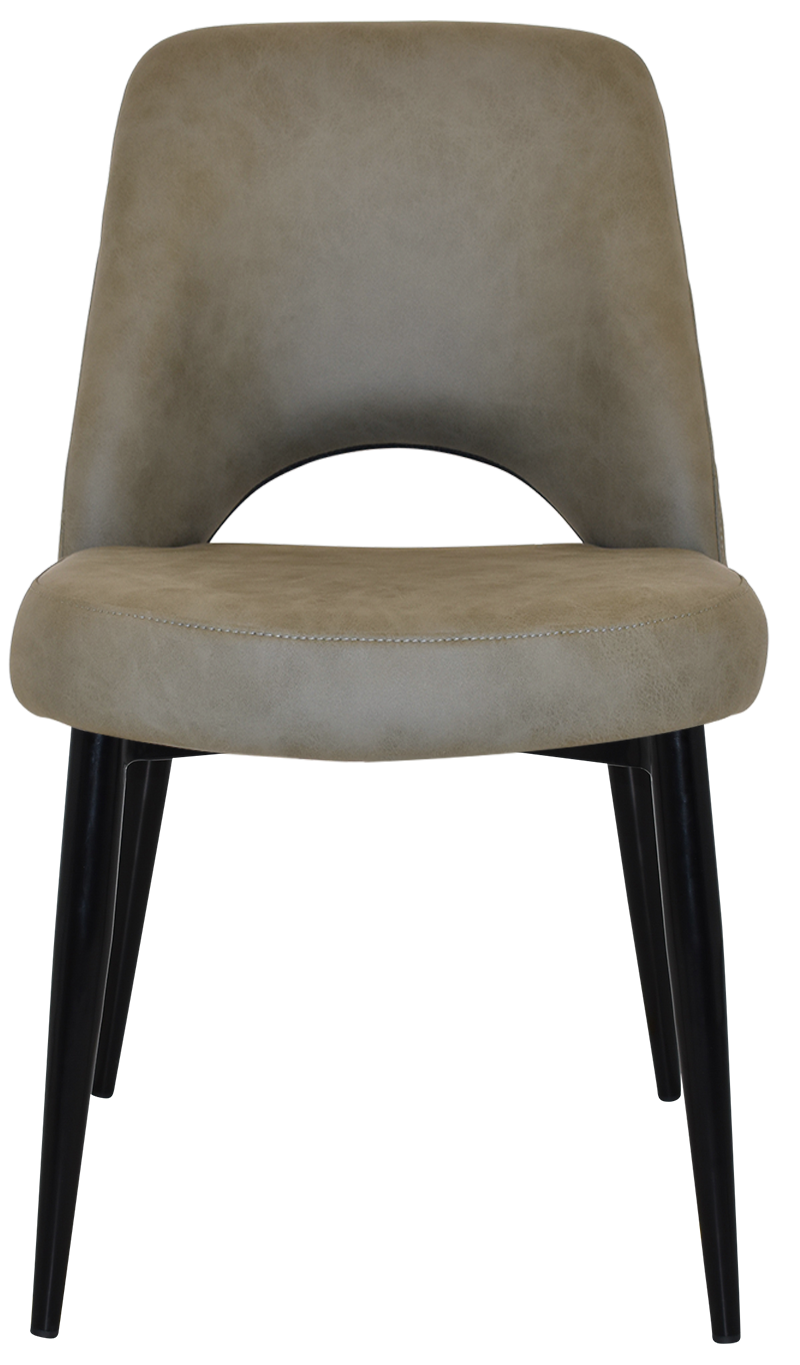EZ Albury Black Metal Leg Upholstered Hospitality Dining Chair