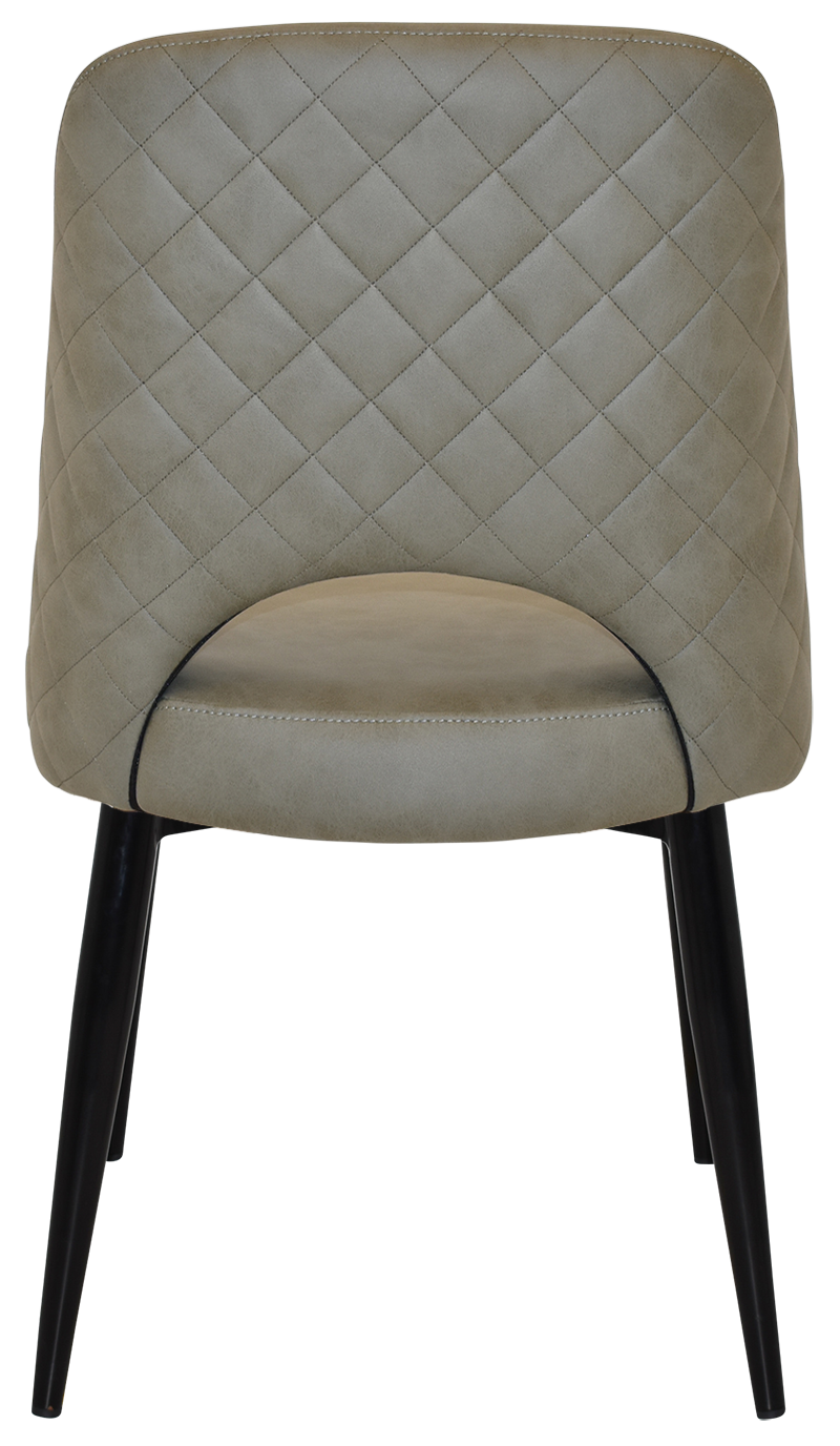 EZ Albury Black Metal Leg Upholstered Hospitality Dining Chair