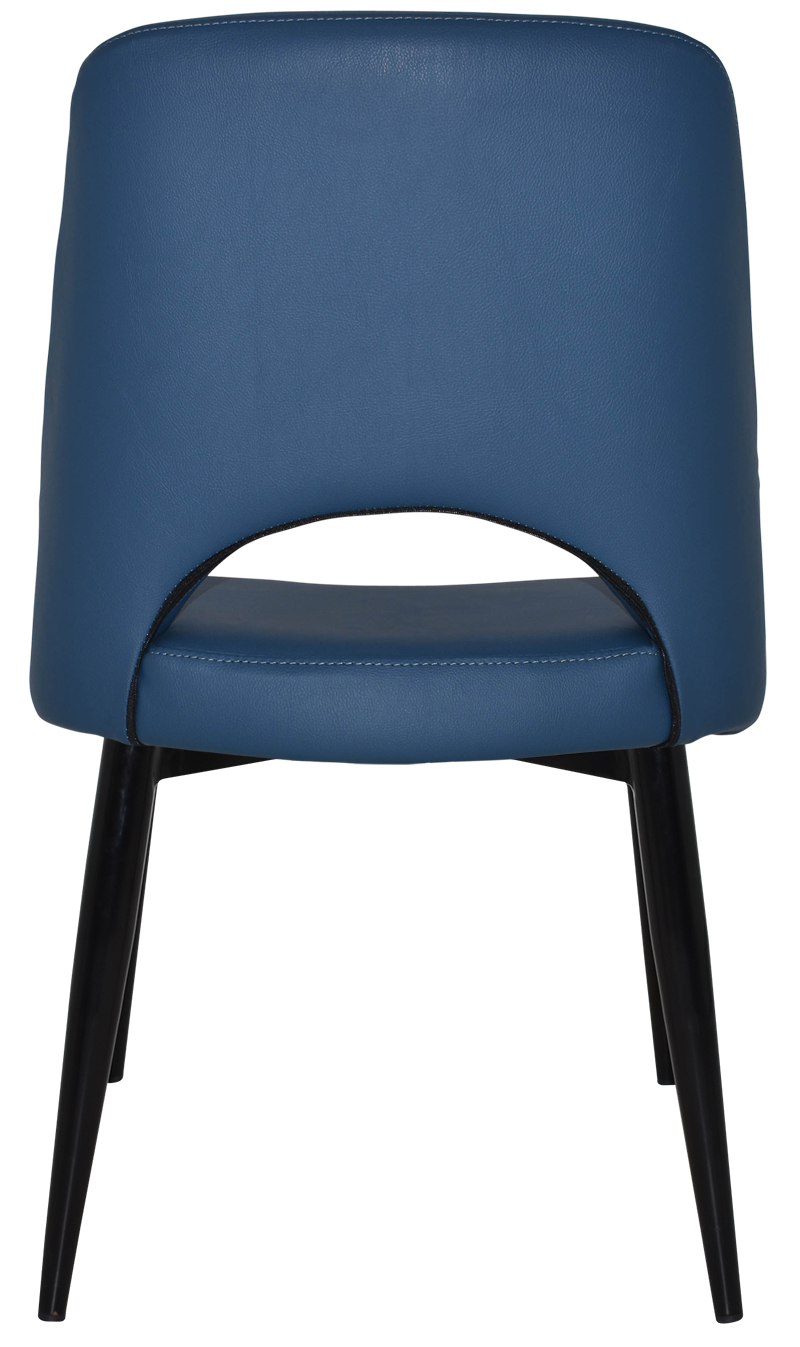 EZ Albury Black Metal Leg Upholstered Hospitality Dining Chair