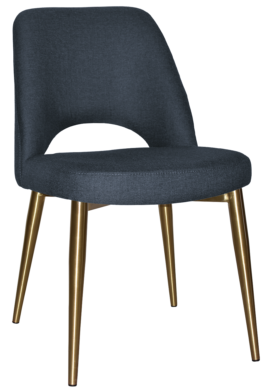 EZ Albury Brass Colour Stainless Steel Leg Upholstered Hospitality Dining Chair