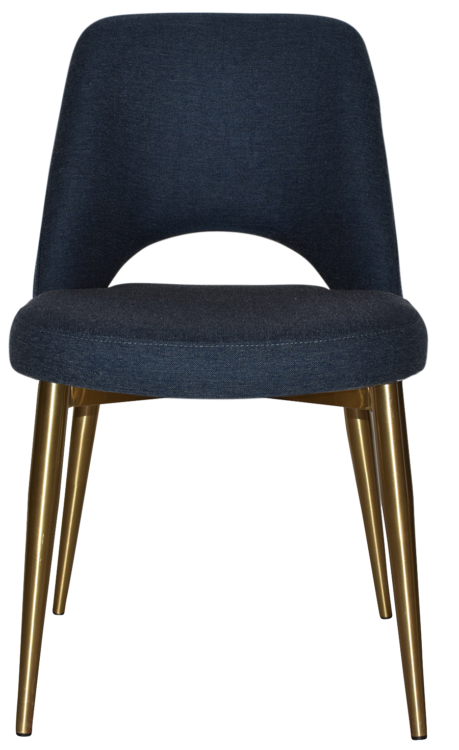 EZ Albury Brass Colour Stainless Steel Leg Upholstered Hospitality Dining Chair