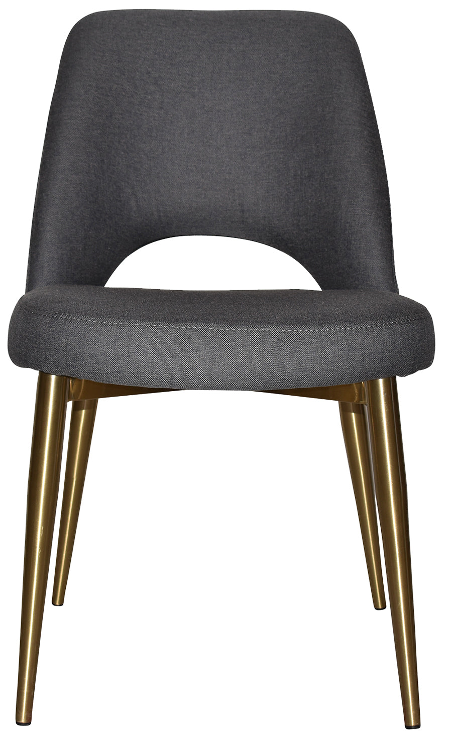 EZ Albury Brass Colour Stainless Steel Leg Upholstered Hospitality Dining Chair