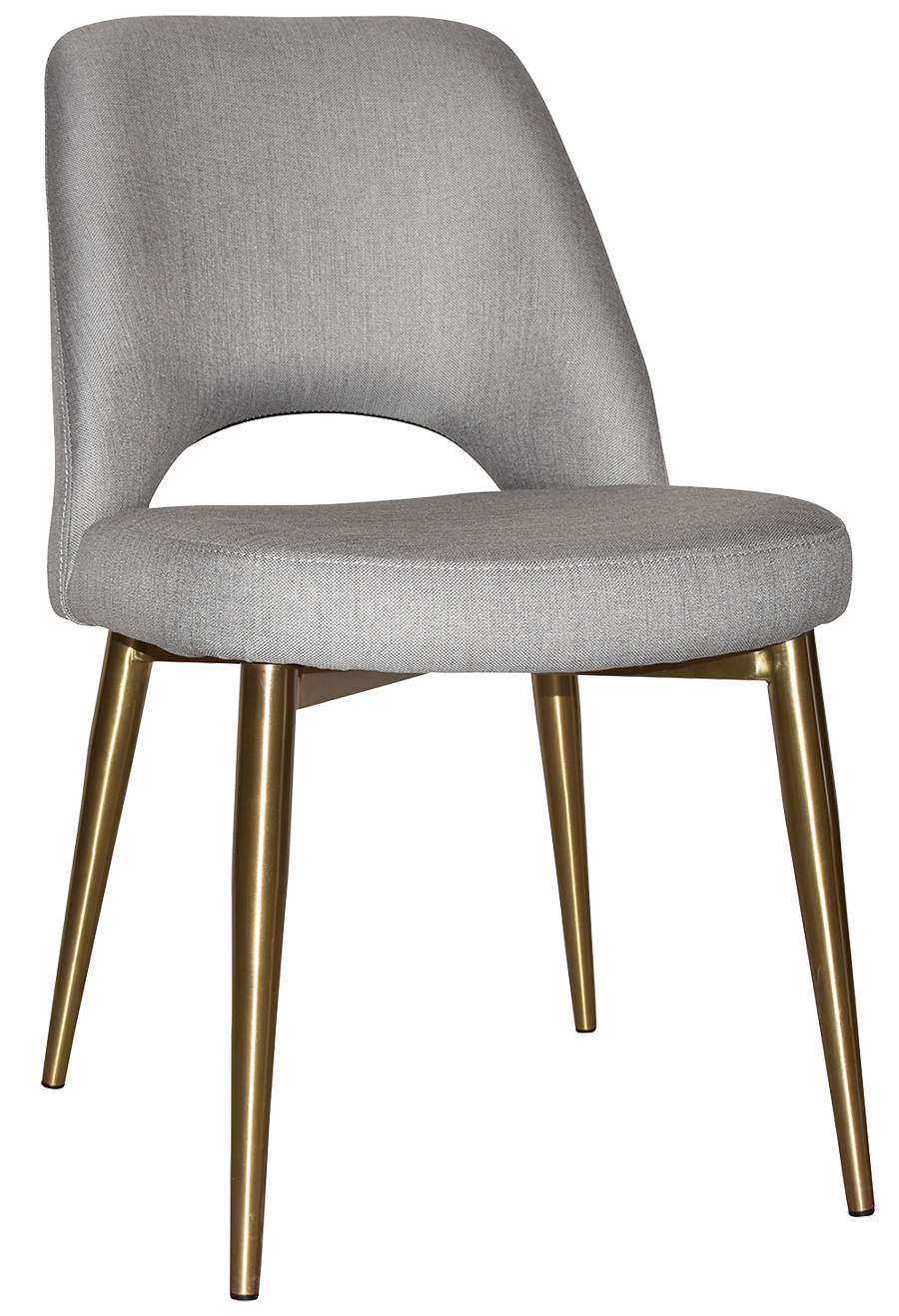 EZ Albury Brass Colour Stainless Steel Leg Upholstered Hospitality Dining Chair