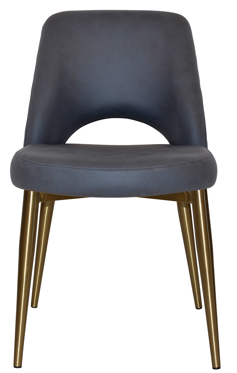 EZ Albury Brass Colour Stainless Steel Leg Upholstered Hospitality Dining Chair