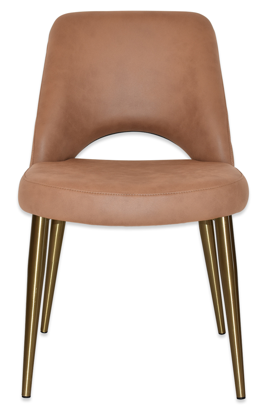 EZ Albury Brass Colour Stainless Steel Leg Upholstered Hospitality Dining Chair