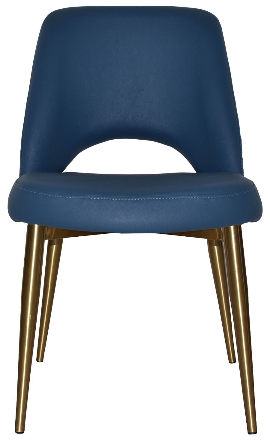 EZ Albury Brass Colour Stainless Steel Leg Upholstered Hospitality Dining Chair