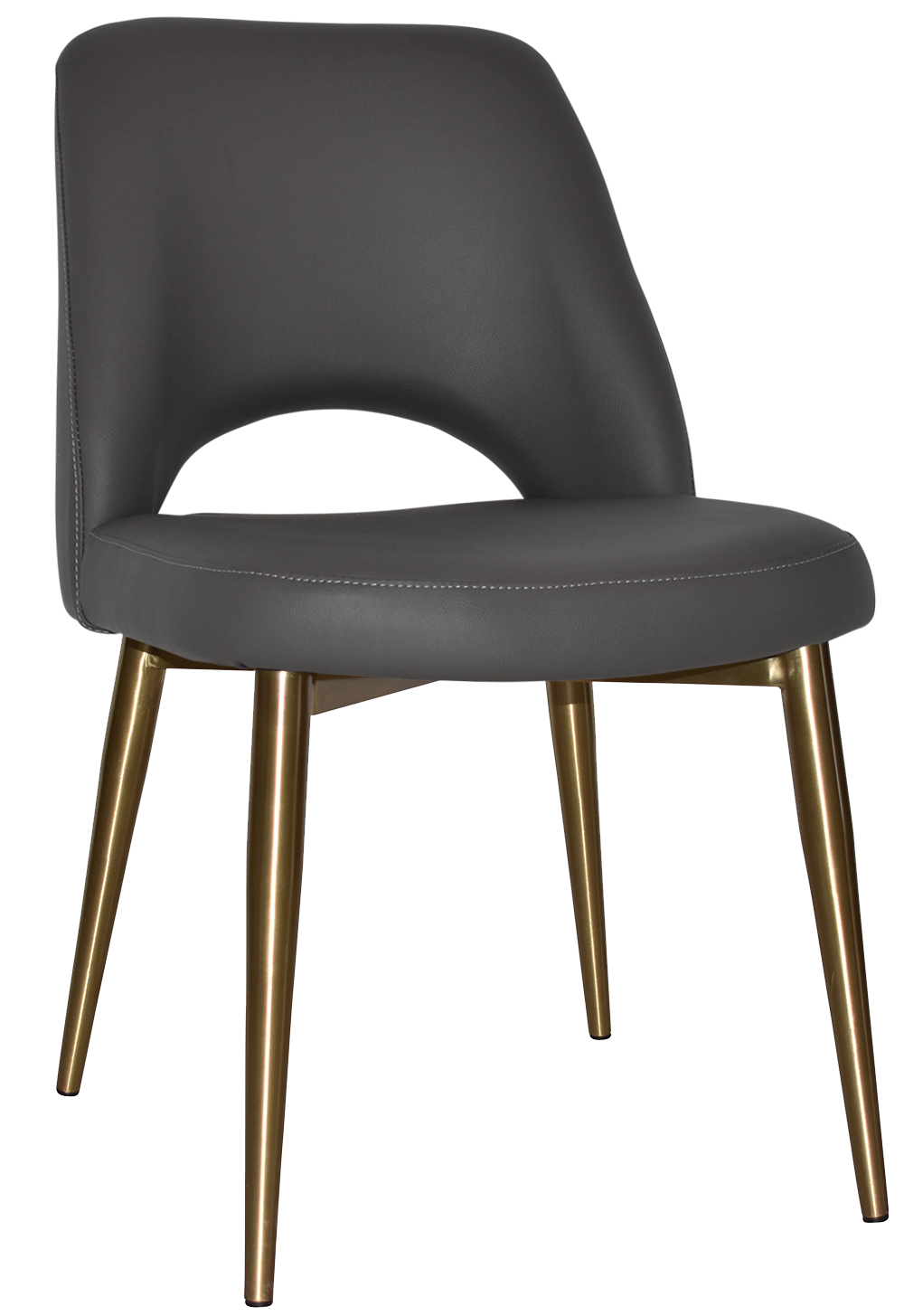 EZ Albury Brass Colour Stainless Steel Leg Upholstered Hospitality Dining Chair