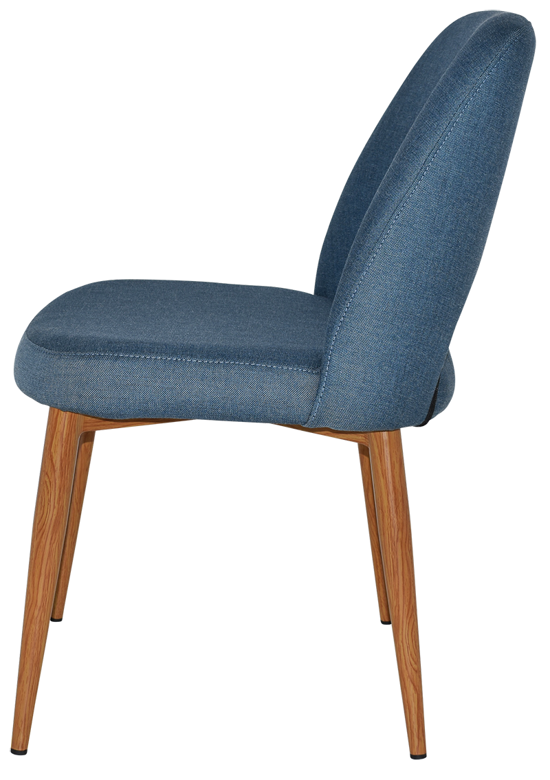 EZ Albury Oak Stained Metal Leg Upholstered Hospitality Dining Chair
